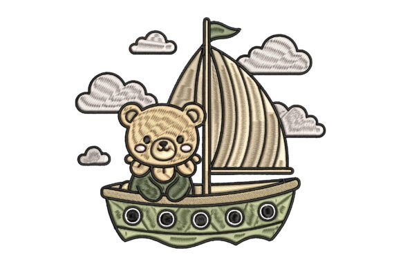 Download Cute Sailor Teddy Bear Embroidery Design - Premium Resources