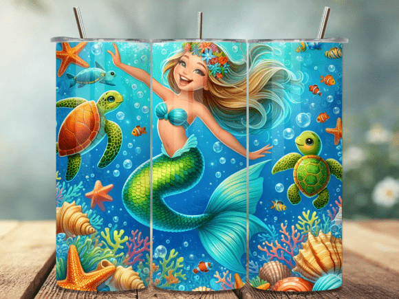 Download Mermaid Swimming Tumbler Wrap - Premium Resources